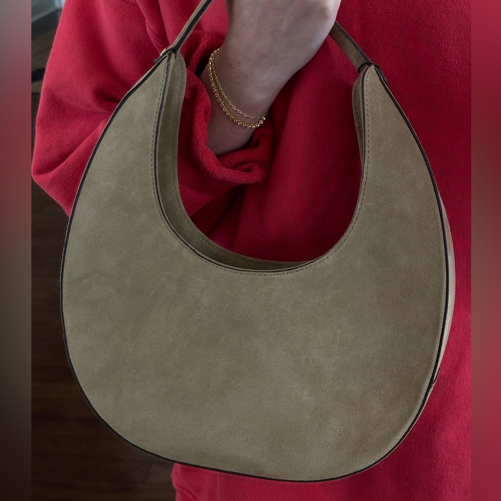 Suede Amerai Linea Moon Bag